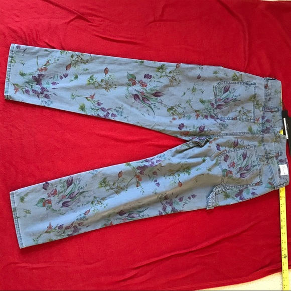 Hudson Jeans Floral Denim High Rise Ankle Pants New with Tags - Picture 5 of 7